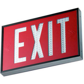 Emergi-Lite Div Of ABB Installations Pro WSLX-2061R-N Emergi-Lite WSLX-2061R-N Everlite Tritium Exit Sign - 20 Year Single Face Red image.