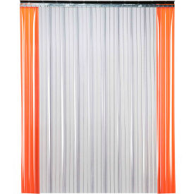Global Industrial B2152231 Global Industrial™ Low Temperature Strip Door - 10W x 10H - 12" Ribbed Clear PVC image.