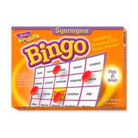 Trend Enterprises 6131 Trend® Synonyms Bingo Game, Age 10 & Up, 3 to 36 Players, 1 Box image.