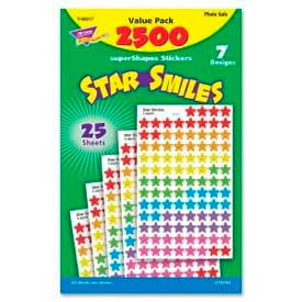 Trend Star Smiles SuperShapes Stickers Value Pack, 2500 Stickers/Pack