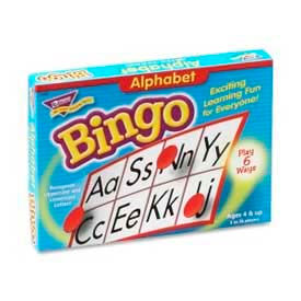 Trend Enterprises T6062 Trend® Alphabet Bingo Game, Age 4 & Up, 3 to 36 Players, 1 Box image.