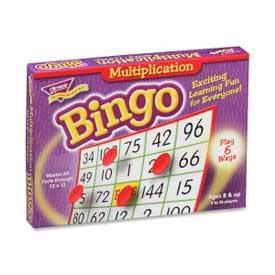 Trend Enterprises T6135 Trend® Multiplication Bingo Game, Age 8 & Up, & Up, 3 to 36 Players, 1 Box image.