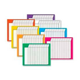 Trend Enterprises T73902 Trend® Horizontal Incentive Charts Variety Pack, 22" x 28", 36 Rows/45 Columns, 8 Charts/Pack image.