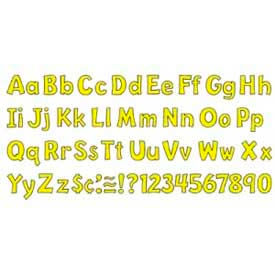 Trend Enterprises T79743 Trend® 4" Playful Combo Ready Letters, Yellow, 1 Set image.