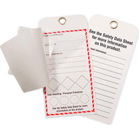 Top Tape And  Label Inc. GHS1043 INCOM® GHS1043 GHS Style Self-Laminating Workplace Tags, Blank, 25/Pack image.