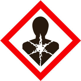 Top Tape And  Label Inc. GHS1271 INCOM® GHS1271 GHS "Health Hazard" Pictogram Placard, 10-3/4" x 10-3/4" image.