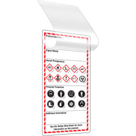 Top Tape And  Label Inc. GHS1316 INCOM® GHS1316 GHS Style Blank Self-Laminating Workplace Labels,, 3" x 6", 25/Pack image.