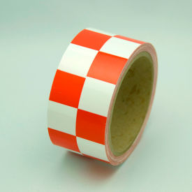 Top Tape And  Label Inc. LCB211 Hazard Marking Tape, Red/White Checker, 2"W x 54L Roll, LCB211 image.