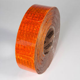 Top Tape And  Label Inc. RR250AM Reflective Marking Tape, Amber, 2"W x 3-1/2"W, 50/Roll, RR250AM image.