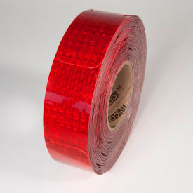 Top Tape And  Label Inc. RR250RD Reflective Marking Tape, Red, 2"W x 3-1/2"W, 50/Roll, RR250RD image.