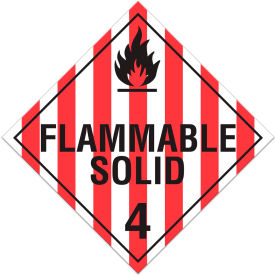INCOM TA410SS Class 4.1 Flammable Solids Rigid Plastic Placard - 100/Pkg