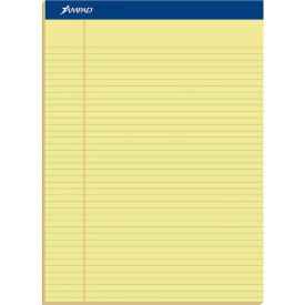 Ampad® Perforated Writing Pads Narrow Rule (50) Canary Yellow 8.5 x 11 Sheets Dozen