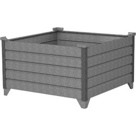 Global Industrial Stackable Steel Container 48""L x 49-1/2""W x 29-1/2""H 4000 lb. Cap Unpainted