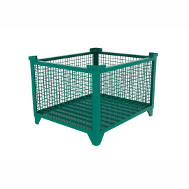 Bulk Wire Mesh Container, 43-1/2"L x 36-1/2"W x 29-1/2"H, Teal view 2
