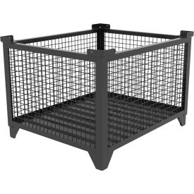 Bulk Wire Mesh Container, 43-1/2"L x 36-1/2"W x 29-1/2"H, Black view 2