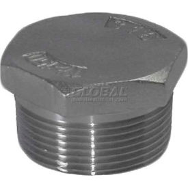 Anvil International 4381032030 Ss304-67004h 1/2" Class 150, Hex Head Plug, Stainless Steel 304 image.