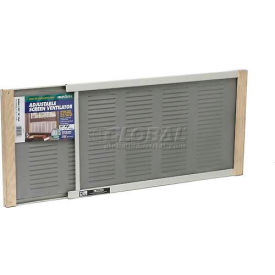 Thermwell Products Co., Inc. AWS1207 Frost King Adjustable Window Screen With Vents, 10" High, Extends 21-37" image.