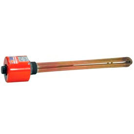 Tempco Electric Heater Corp. TSP02082 Tempco Brass/Copper Immersion Heater TSP02082, 1-1/4" NPT 7-1/4"D 1500W 120V T-Stat image.