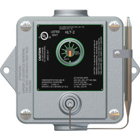 Tpi Industrial HLT2 TPI Remote Mounted Thermostat HLT-2 Double Pole Double Throw Capillary 120-277V 40-110°F image.