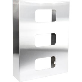TrippNT 50276 TrippNT Triple Glove Box Dispenser, Stainless Steel, 10-7/8"W x 3-7/8"D x 15"H image.