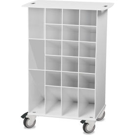 TrippNT 50741 TrippNT Angled Pipette Cart, 21-1/2"L x 14-1/2"W x 33-1/4"H, White image.