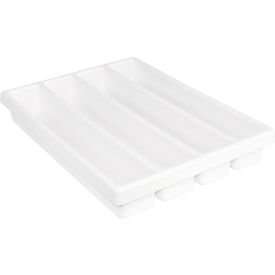 4 Long Compartment Drawer Organizer, 15-1/4"W x 11-1/2"D, White view 2