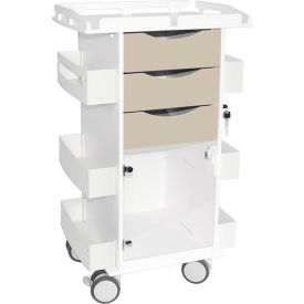 TrippNT 53530 TrippNT™ Core DX Cart with Hinged Door & Railed Top, White with Almond Beige image.