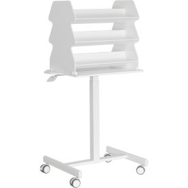Adjustable 2-Sided Suture Stand Companion Cart, 24"L x 19-1/2"W x 61-1/2"H, White view 2