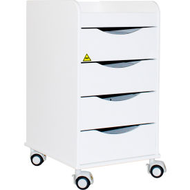 MRI Compact Cart with 4 Drawers, 17-1/2"L x 14-1/4"W x 26"H view 2