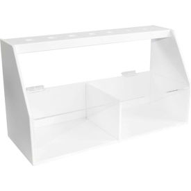 TrippNT 50024 TrippNT™ White PVC and Acrylic Double Pipette Workstation, 18"W x 7"D x 10"H image.