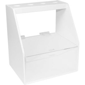TrippNT 50146 TrippNT™ White PVC and Acrylic Single Pipette Workstation, 9"W x 7"D x 10"H image.