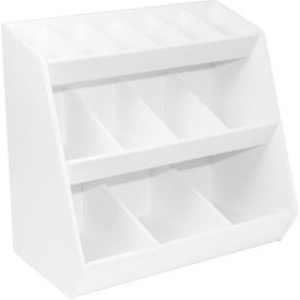 TrippNT 50147 TrippNT™ White Lab Storage Bin Station with 13 Fixed Compartments, 12"W x 7"D x 12"H image.