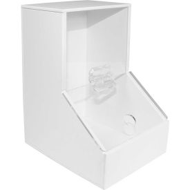 TrippNT 50408 TrippNT™ White PVC/Acrylic Small Dispensing Bin, 5"W x 8"D x 9"H image.
