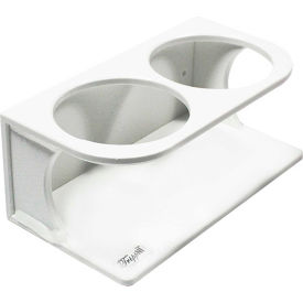 TrippNT 50570 TrippNT™ White HDPE 500mL Small Double Bottle Holder, 7-5/8"W x 4-1/8"D x 3-1/8"H image.