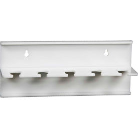 TrippNT 50696 TrippNT™ 5-Slot Wall Mount Pipettor Holder, 10"W x 3"D x 5"H, White image.