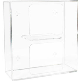 TrippNT 50830 TrippNT™ Double Side Loading Acrylic Glove Box Holder, 10"W x 4"D x 10"H image.