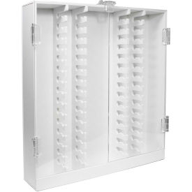TrippNT 50973 TrippNT™ White PVC HPLC Column Storage Cabinet with Clear Acrylic Doors image.