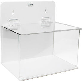 TrippNT 51043 TrippNT™ Large Lab Supply Box with Lid, 9"W x 6"D x 9"H, White/Clear image.