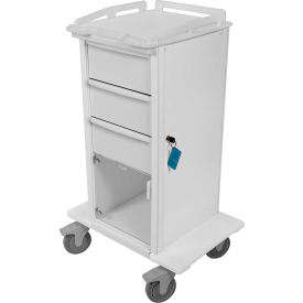 TrippNT 51609 TrippNT™ Element 06 Tall Space Saving Healthcare Cart, 27"W x 20"D x 43"H, White image.
