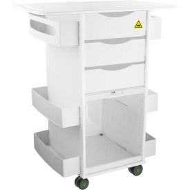 TrippNT 51817 TrippNT™ White MRI Core DX Lab Cart with Extended 29" Top, 29"W x 19"D x 34"H image.