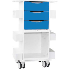 TrippNT 53375 TrippNT™ Deluxe Medical Cart with Clear Sliding Door, 23"W x 19"D x 35"H, Global Blue image.