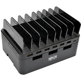 Trippe Manufacturing Company U280-007-CQC-ST Tripp Lite 7-Port USB Charging Station with Quick Charge 3.0, USB-C Port and Device Storage image.