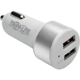 Tripp Lite Dual-Port USB Car Charger with Qualcomm Quick Charge 3.0 Technology White