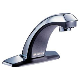 Sloan EBF85 Sensor Activated Brass Faucet, Below Deck Thermo, ADA Compliant, 0.5 GPM, Chrome