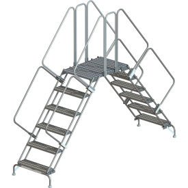 Tri Arc Mfg DECO6-2435 Tri-Arc 6 Step Double Entry Crossover Ladder, Steel, 98"L image.