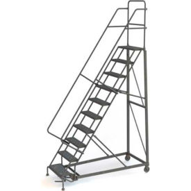 10 Step Grip Strut 600 Lb. Cap. Heavy Duty Steel Rolling Ladder - KDHD110242