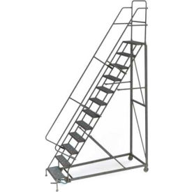 12 Step Grip Strut 600 Lb. Cap. Heavy Duty Steel Rolling Ladder - KDHD112242