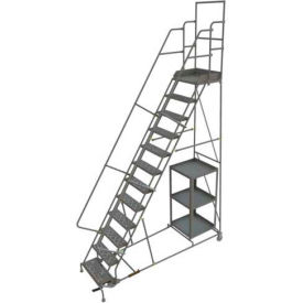 12 Step Steel Stock Picking Ladder - Perforated Tread - KDSP112246