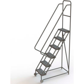 6 Step Steel 16""W Tilt & Roll Ladder Perforated Tread - KDTF106166