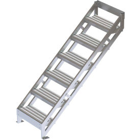 Tri Arc Mfg MPASSW7 U-Design Configurable Multi-Platform Access System - 6 Step 63"H 45 Deg. Stairway Ladder - MPASSW7 image.